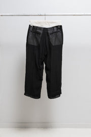 RICK OWENS - SS07 "WISHBONE" Double layer silk pants with see-through pockets