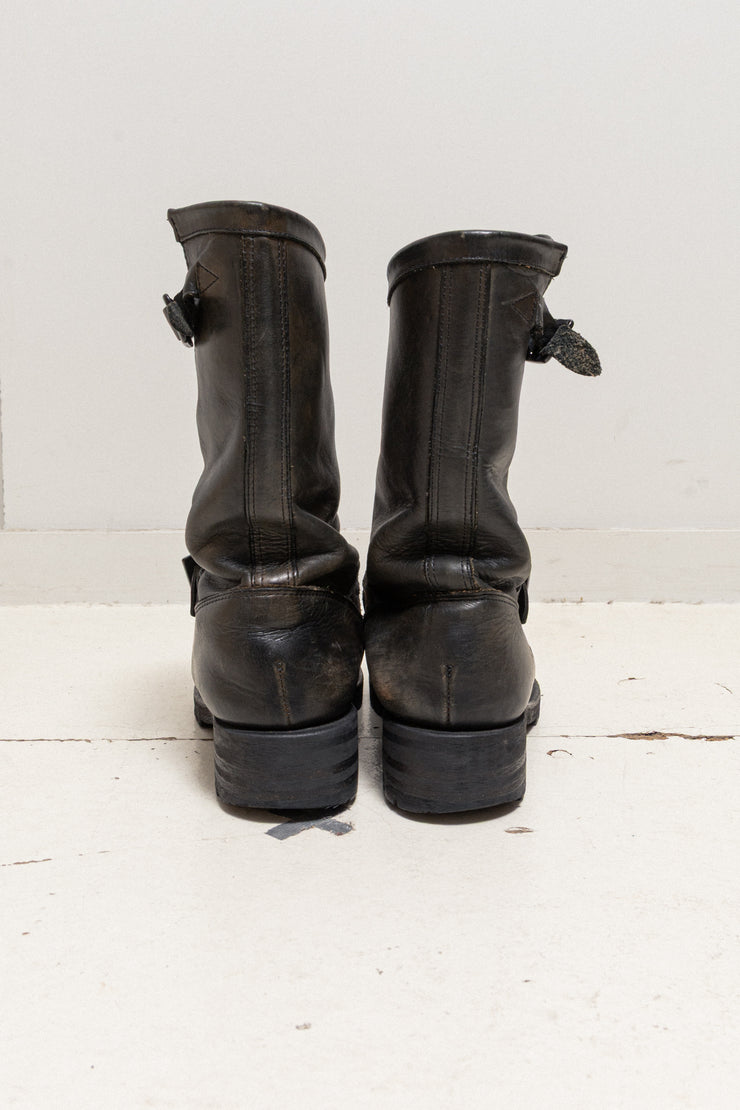 ISAMU KATAYAMA BACKLASH - Shoulder leather engineer boots with notched soles