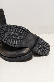 ISAMU KATAYAMA BACKLASH - Shoulder leather engineer boots with notched soles