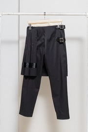 COMME DES GARÇONS - FW04 Cotton + nylon skirt pants with ribbon detail