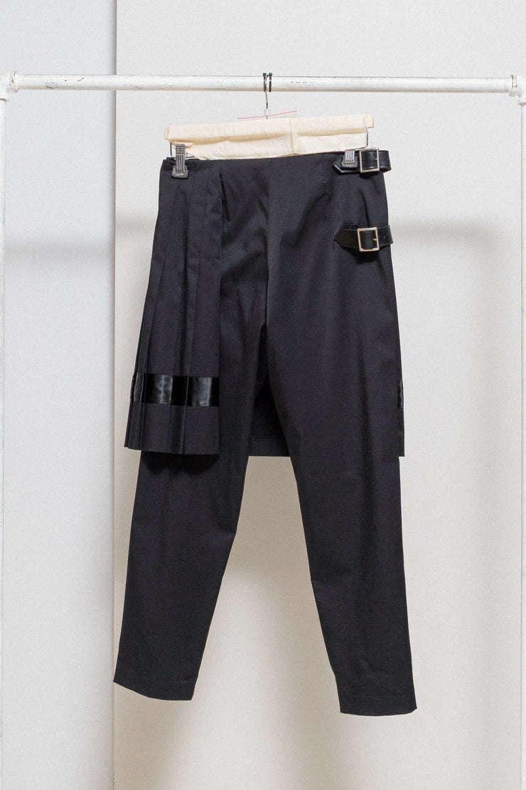 COMME DES GARÇONS - FW04 Cotton + nylon skirt pants with ribbon detail