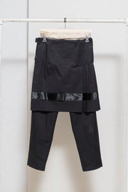 COMME DES GARÇONS - FW04 Cotton + nylon skirt pants with ribbon detail