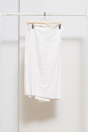 ANN DEMEULEMEESTER - SS99 Painted linen wrap up skirt