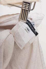 ANN DEMEULEMEESTER - SS99 Painted linen wrap up skirt