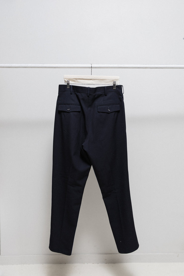 YOHJI YAMAMOTO POUR HOMME - SS98 Navy gabardine wool costume pants