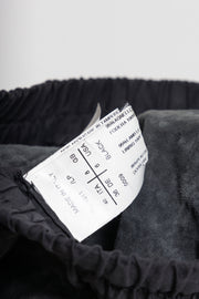 RICK OWENS - FW09 « CRUST » Lamb leather drawstrings skirt with blue panel (runway)