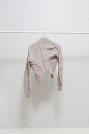 ANN DEMEULEMEESTER - SS06 Cashmere cropped cardigan with loose threads