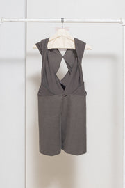 RICK OWENS - SS10 « RELEASE » Textured silk cutout top with thick cotton panel (runway)