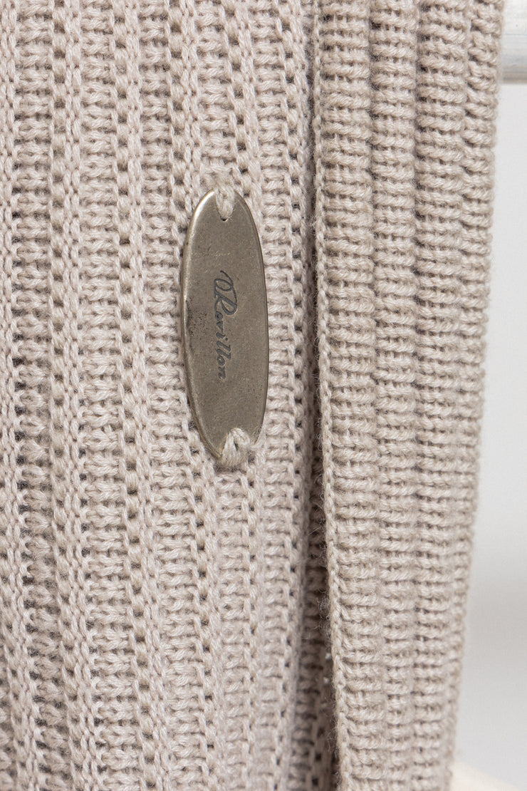 RICK OWENS for REVILLON - FW04 Thick cashmere blend extra long ribbed cardigan