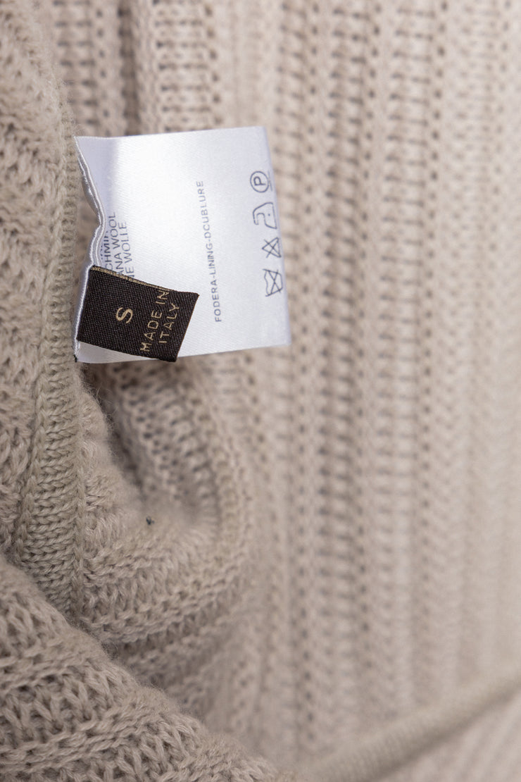 RICK OWENS for REVILLON - FW04 Thick cashmere blend extra long ribbed cardigan