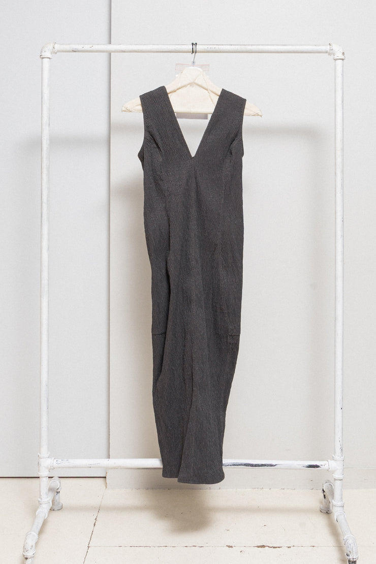 RICK OWENS - SS17 « WALRUS » Textured pleats stretch dress
