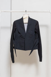RICK OWENS - SS09 « STRUTTER » Textured cotton blend jacket with straps to tie up (runway)