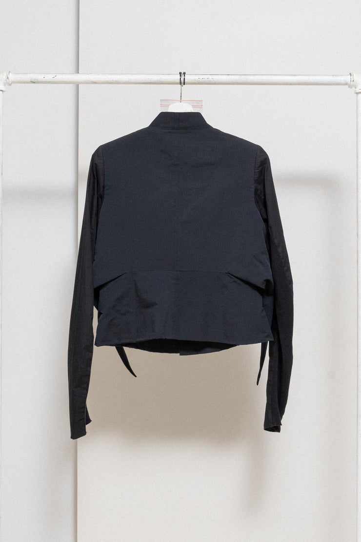 RICK OWENS - SS09 « STRUTTER » Textured cotton blend jacket with straps to tie up (runway)