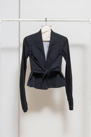 RICK OWENS - SS09 « STRUTTER » Textured cotton blend jacket with straps to tie up (runway)