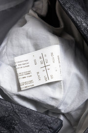 RICK OWENS - SS09 « STRUTTER » Blistered lamb leather cropped jacket with straps to tie up