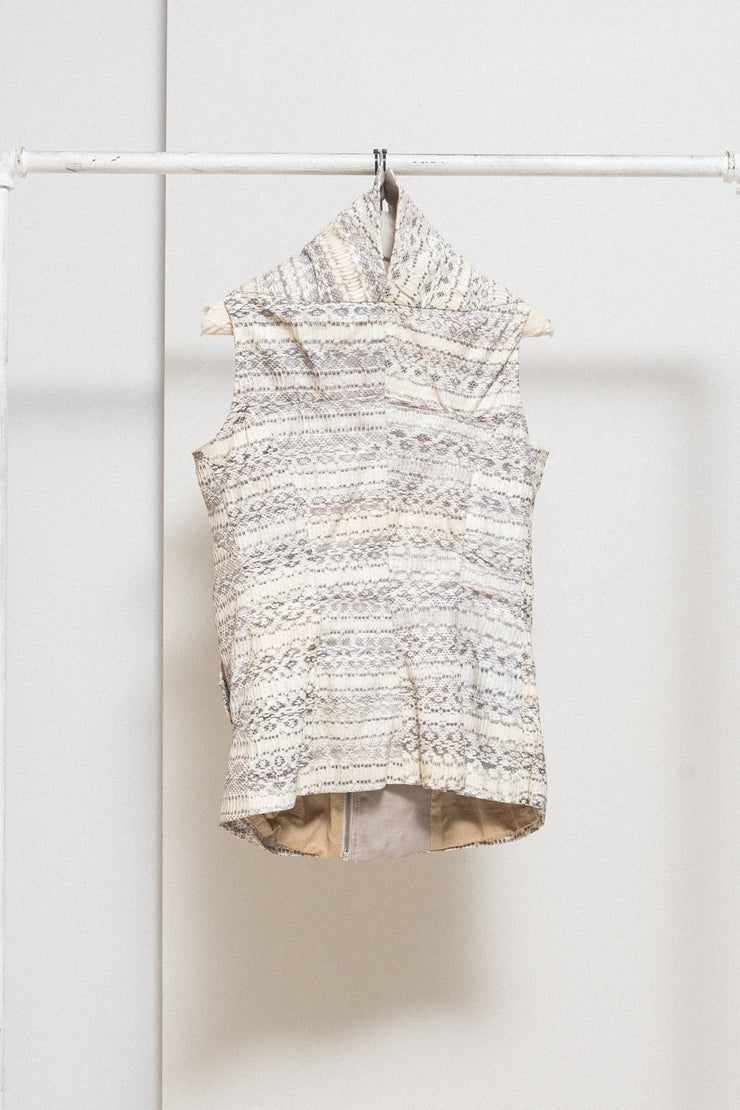 RICK OWENS - SS08 « CREATCH » Full snake skin vest with high lapels (runway)