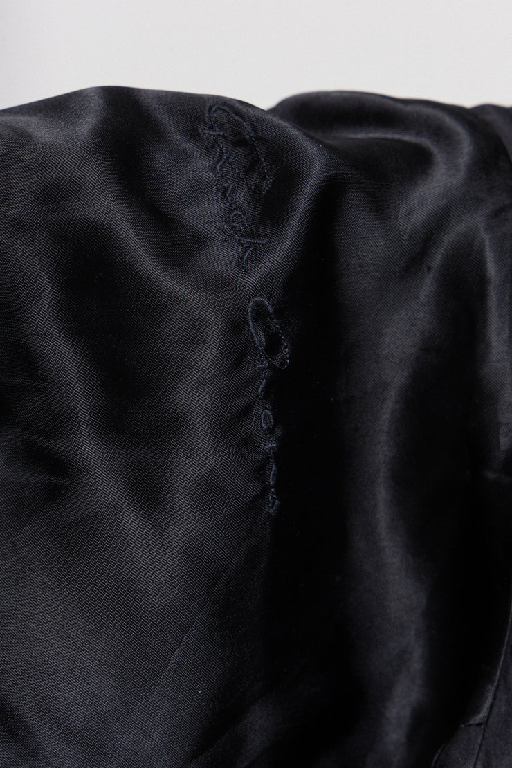 RICK OWENS - FW13 « PLINTH » Cropped lamb leather jacket with beaver fur covered sleeves
