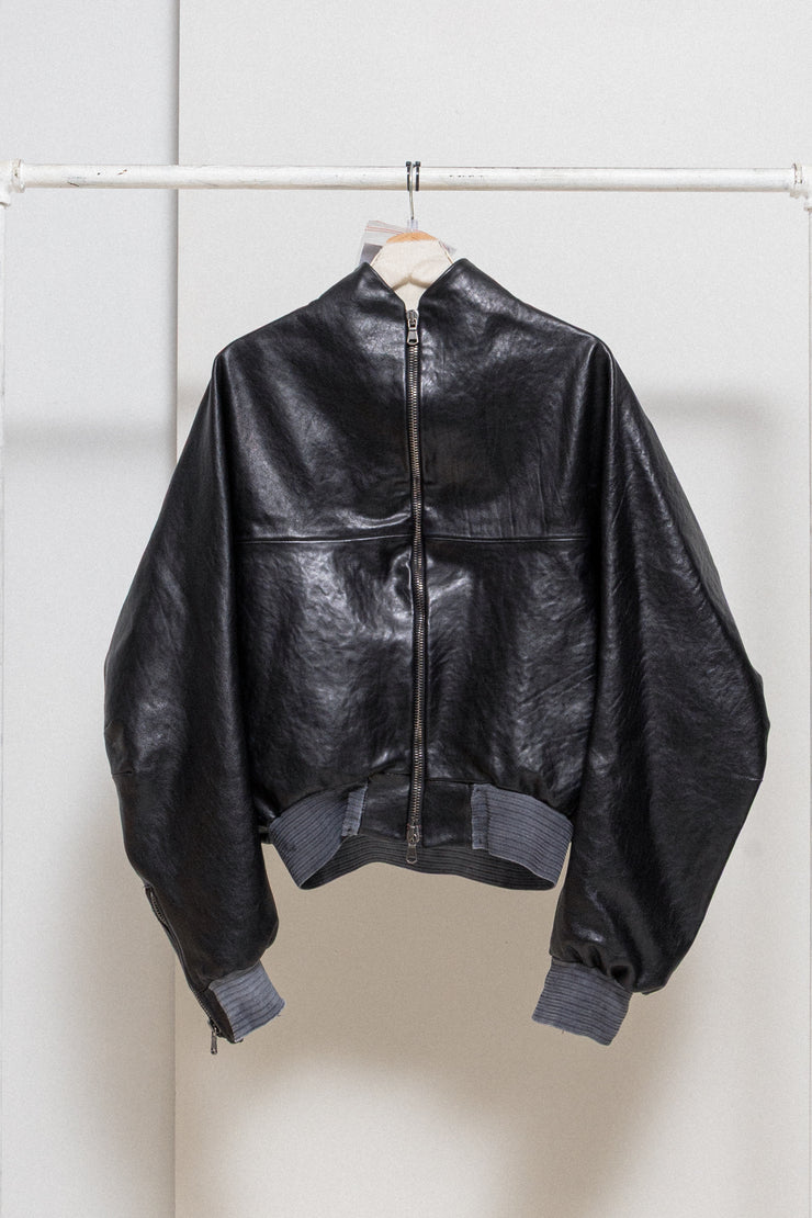 FREDERIK LIEDERLEY - FW23 « Intimate Rituals » 1/1 Horse leather jacket with dyed hems