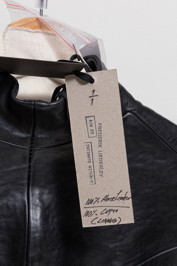 FREDERIK LIEDERLEY - FW23 « Intimate Rituals » 1/1 Horse leather jacket with dyed hems