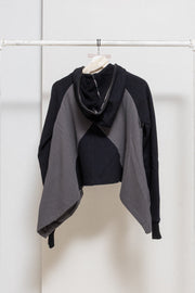 GARETH PUGH - 2010’s Full zipper cotton hoodie with longer sides