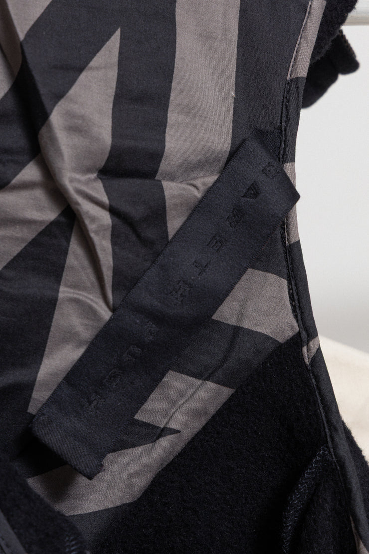 GARETH PUGH - 2010’s Full zipper cotton hoodie with longer sides