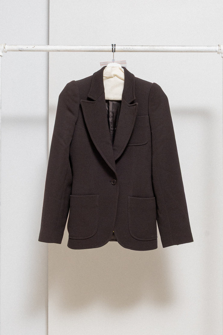ALEXANDER MCQUEEN - FW00 "Eshu" Virgin wool tailored jacket with padded shoulders and signature lining (runway)