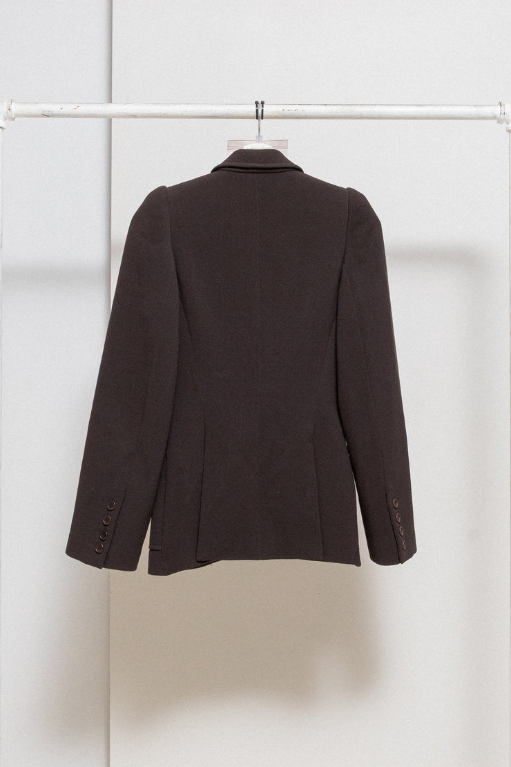 ALEXANDER MCQUEEN - FW00 "Eshu" Virgin wool tailored jacket with padded shoulders and signature lining (runway)