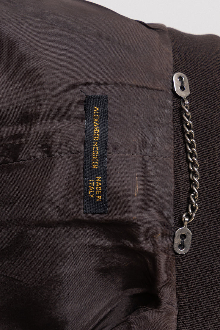 ALEXANDER MCQUEEN - FW00 "Eshu" Virgin wool tailored jacket with padded shoulders and signature lining (runway)