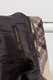 ALEXANDER MCQUEEN - FW00 "Eshu" Plaid pattern virgin wool tailored jacket with signature lining