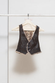 L.G.B - Rabbit fur and leather reversible vest