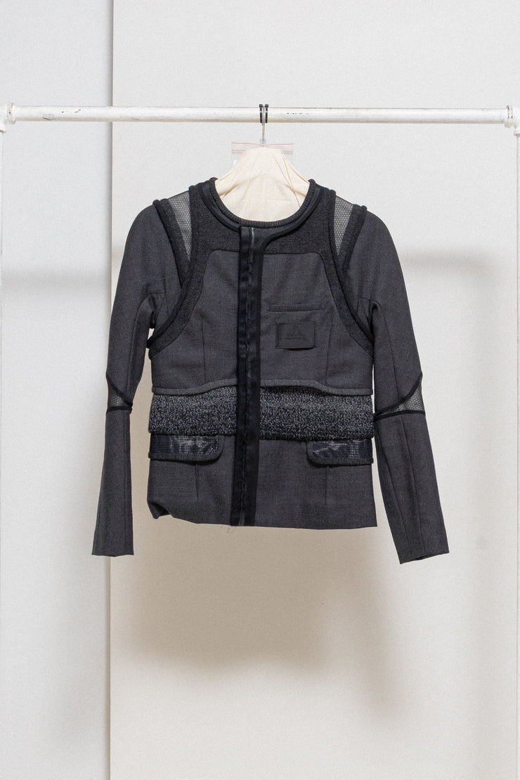 UNDERCOVER - FW09 "Earmuff Maniac" Thermotron insulated wool jacket with pocket thermometer (runway)
