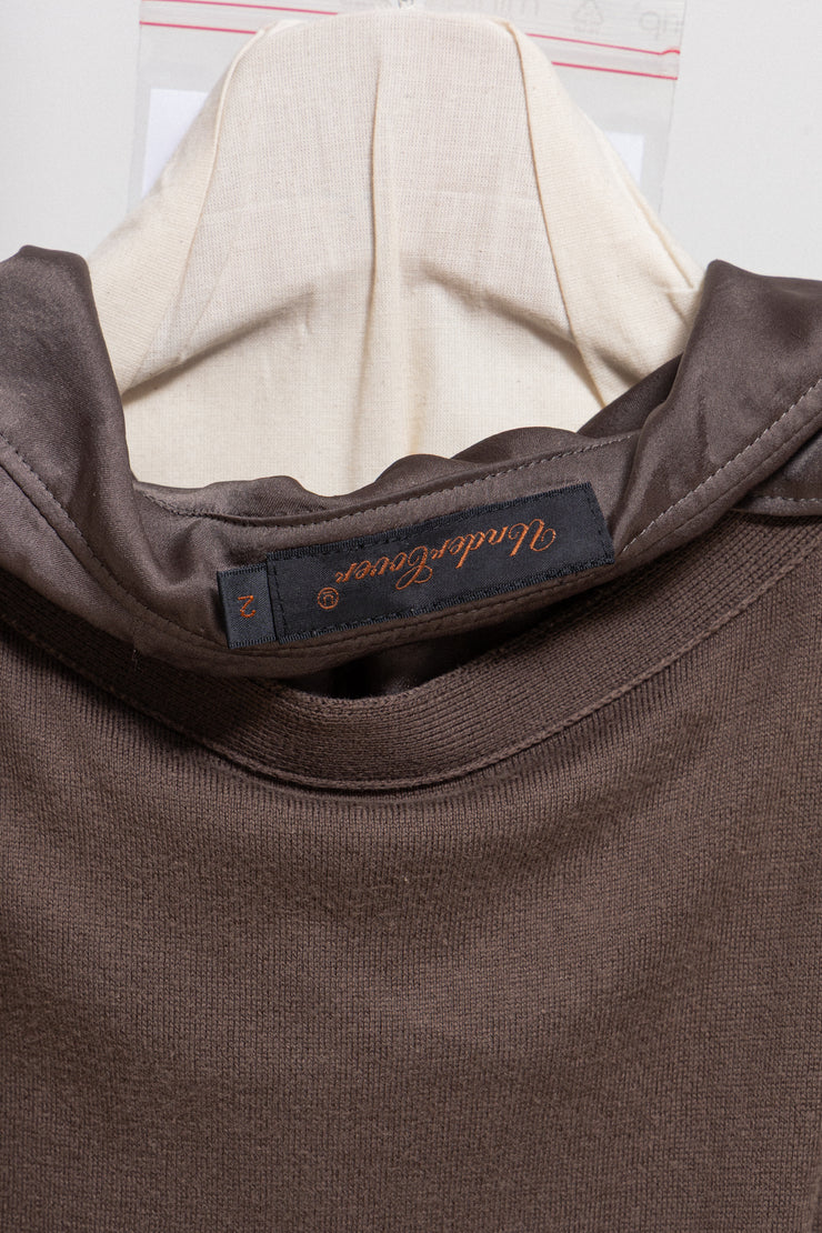 UNDERCOVER - SS07 "Purple" double layer cotton blouse with pleated collar (runway)