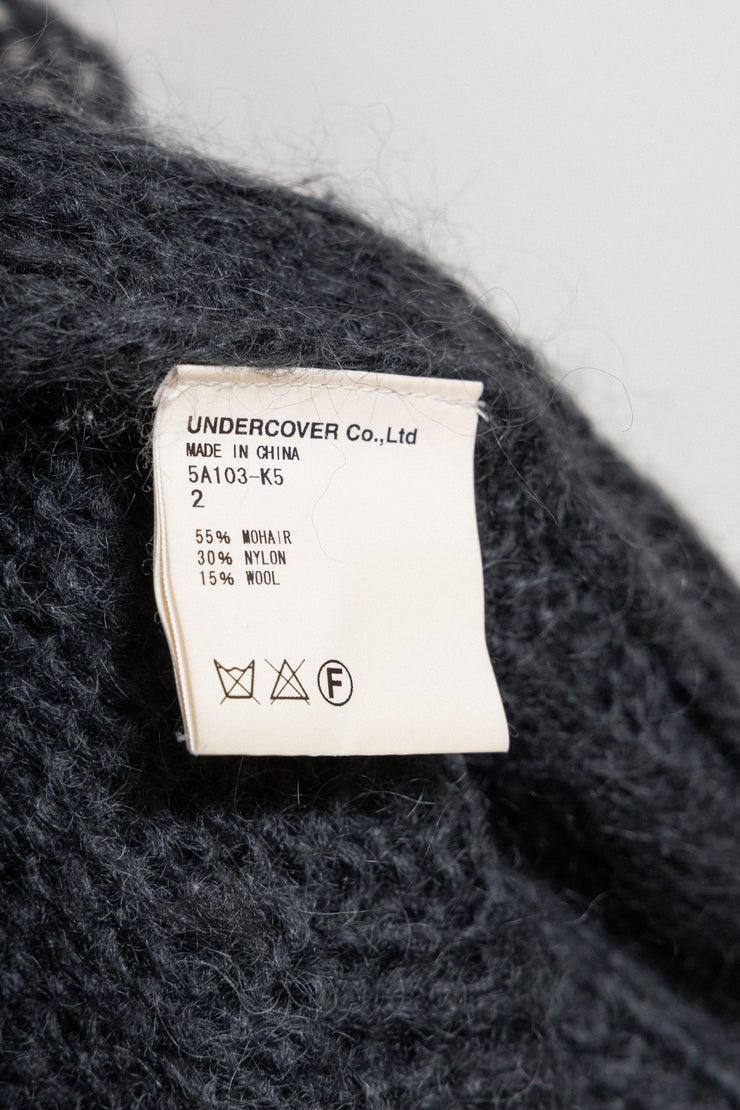 UNDERCOVER - FW05 "Arts and Crafts" Mohair wool blend braided sweater
