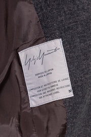 YOHJI YAMAMOTO - FW98 Wool + linen open jacket with lapel slits (runway)