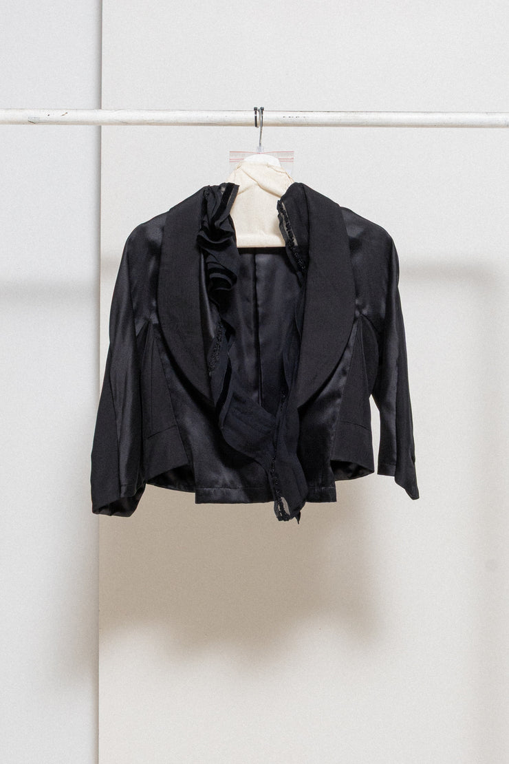 COMME DES GARÇONS - FW05 « Broken Bride » Cropped jacket with embroidered silk details