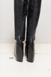 FREDERIK LIEDERLEY - 1/1 FW23 « Intimate Rituals » Thigh high calfskin 15cm platform boots