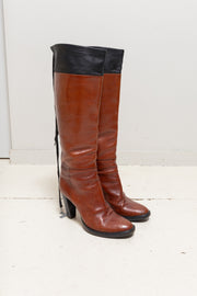 A.F VANDEVORST - High leather boots with back straps