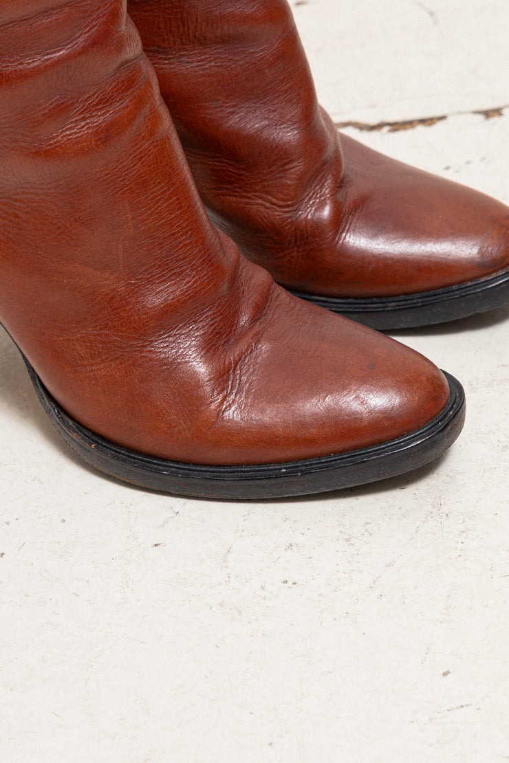 A.F VANDEVORST - High leather boots with back straps