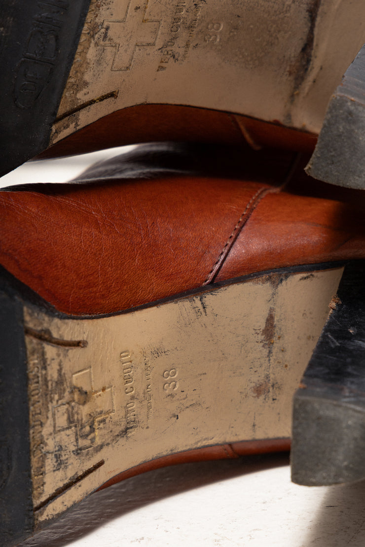 A.F VANDEVORST - High leather boots with back straps