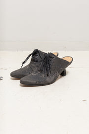 ANN DEMEULEMEESTER - 1994 Pointy mules with satin floral pattern