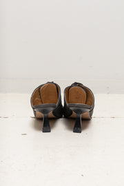 ANN DEMEULEMEESTER - 1994 Pointy mules with satin floral pattern