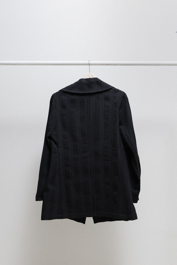 YOHJI YAMAMOTO - FW93 Textured pinstripe wool jacket