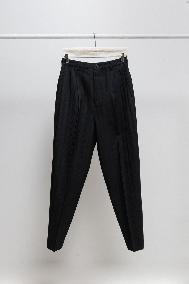 YOHJI YAMAMOTO - FW93 Textured pinstripe wool pants