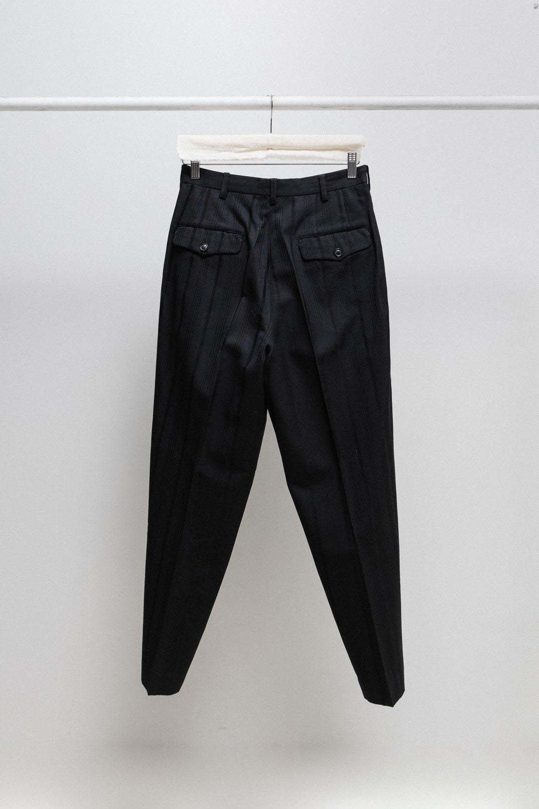 YOHJI YAMAMOTO - FW93 Textured pinstripe wool pants – L'OBSCUR