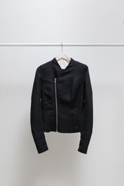 RICK OWENS - SS15 "FAUN" Textured cotton blend jacket with front zip