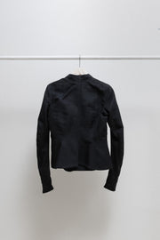 RICK OWENS - SS15 "FAUN" Textured cotton blend jacket with front zip