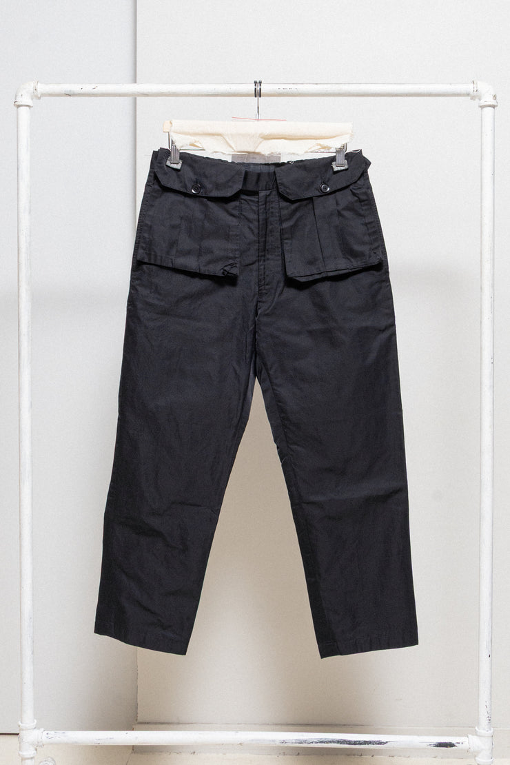 YOHJI YAMAMOTO POUR HOMME - SS01 Nylon + ramie wide pants with waist pockets (runway)