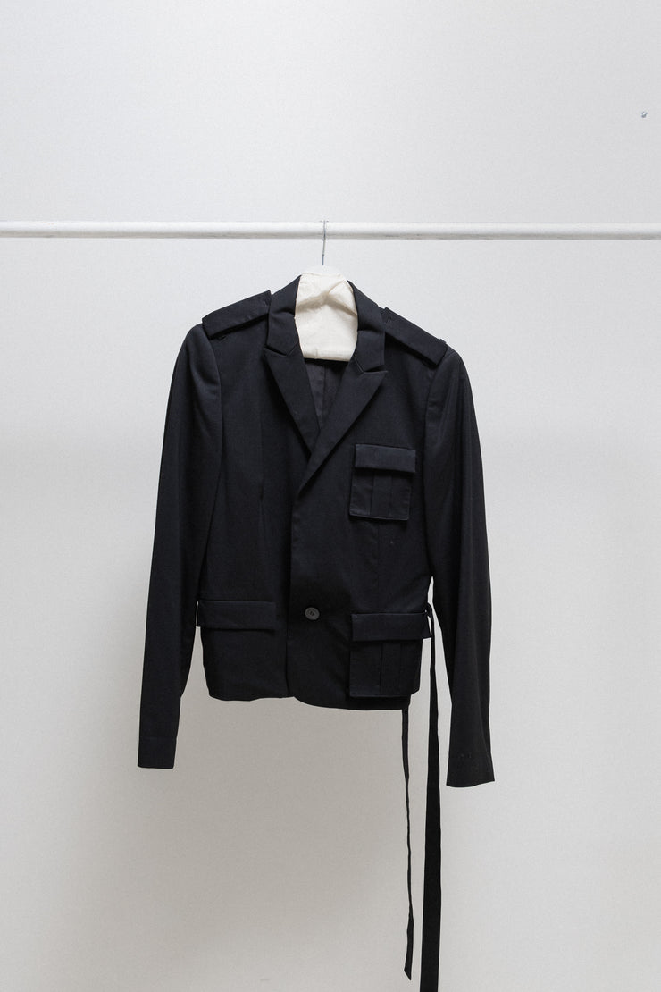 A.F VANDEVORST - 2012 Military blazer jacket with long straps