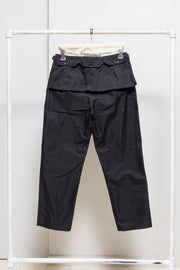 YOHJI YAMAMOTO POUR HOMME - SS01 Nylon + ramie wide pants with waist pockets (runway)