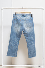 ISAMU KATAYAMA BACKLASH - Wide ripped denim pants